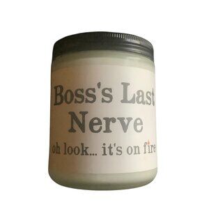 Boss’s Last Nerve oh look…it’s on fire Soy Candle Lavender & Eucalyptus Gift NEW